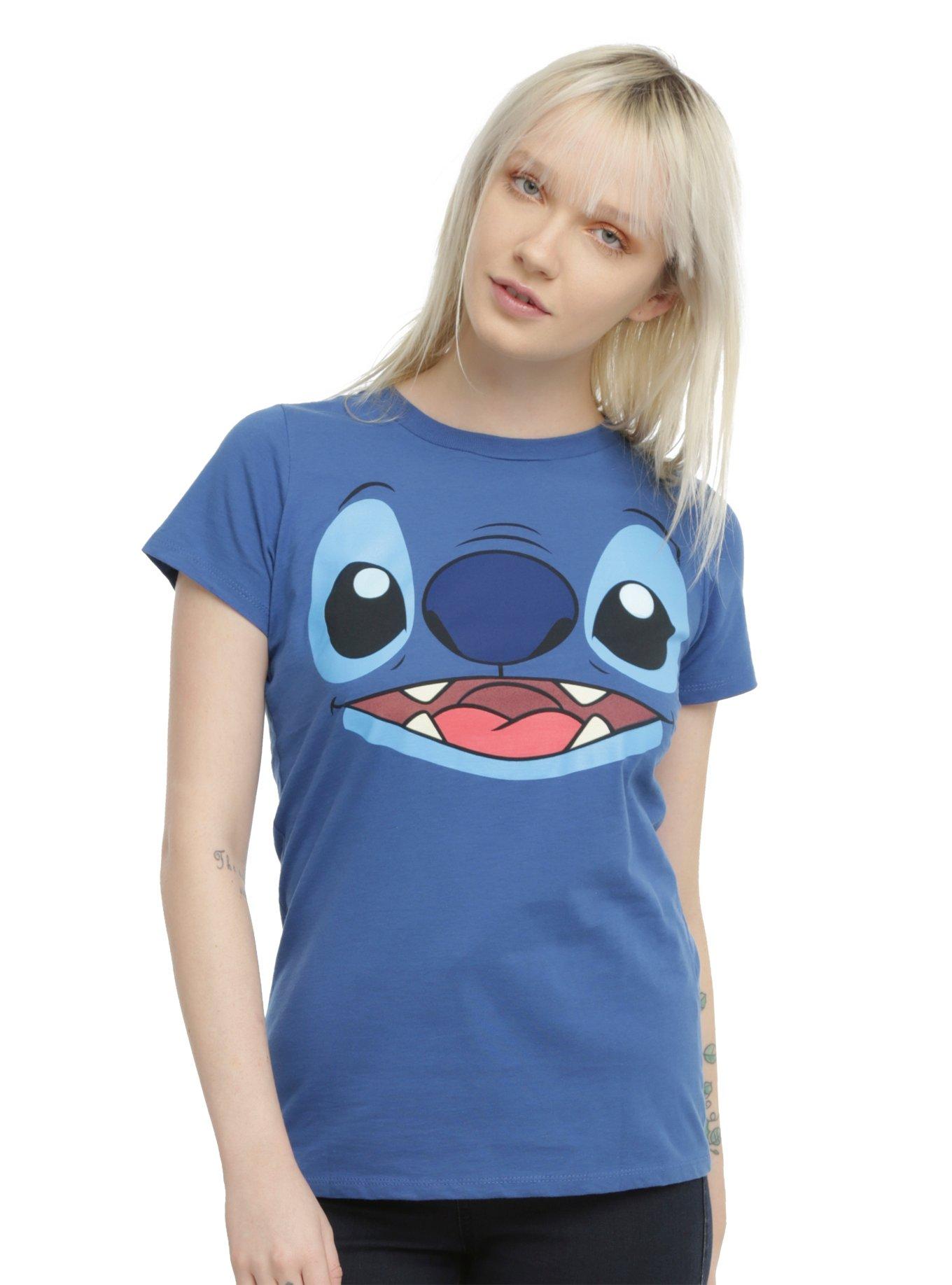 Disney Lilo & Stitch Big Face Girls T-Shirt, BLUE, hi-res