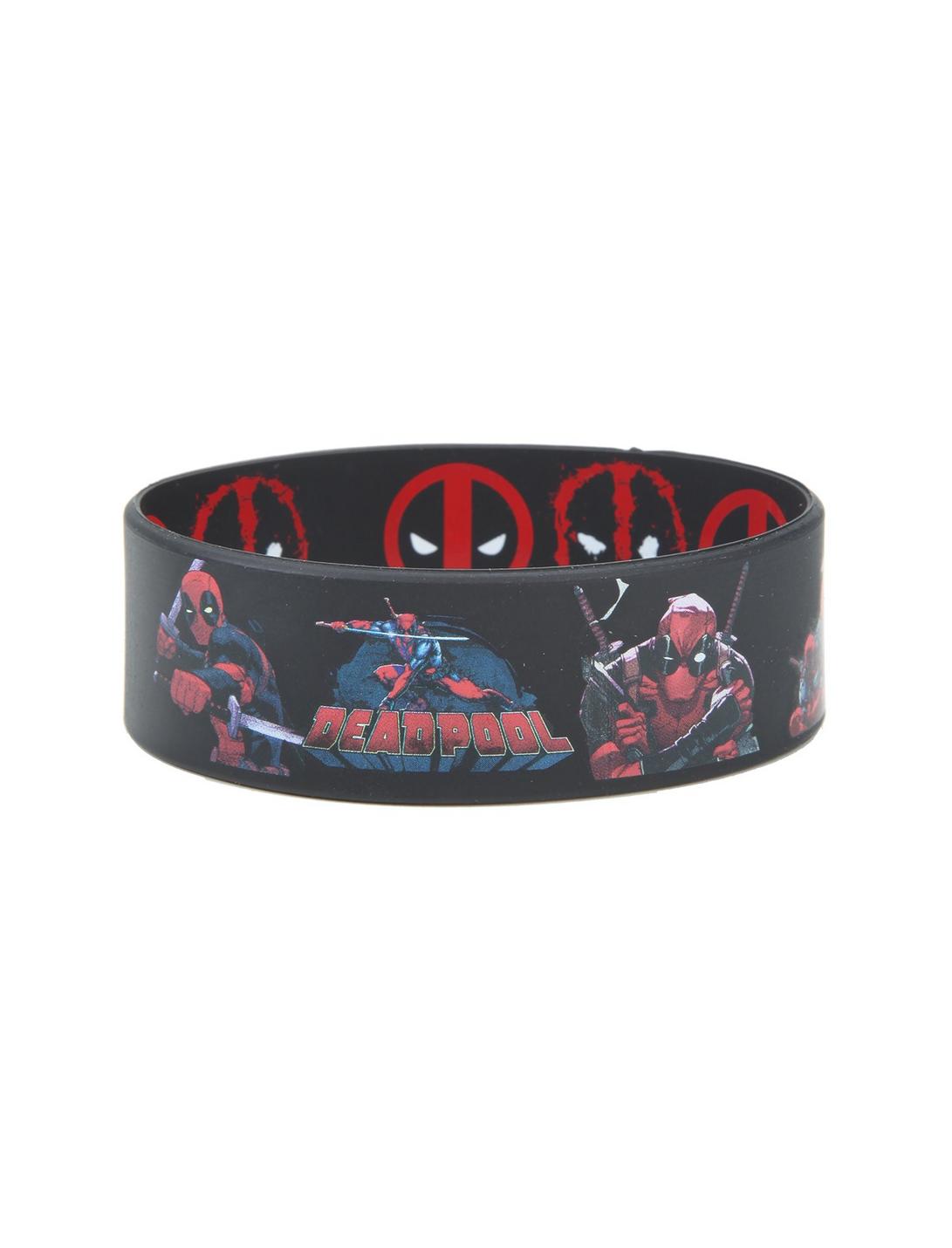 Marvel Deadpool Multi Image Rubber Bracelet, , hi-res