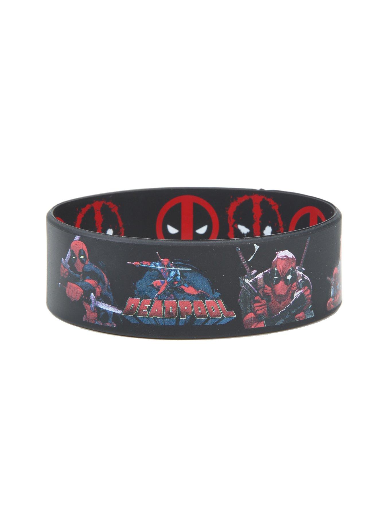Marvel Deadpool Multi Image Rubber Bracelet, , hi-res