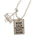 The Walking Dead Keep Calm And Hide Behind Daryl Necklace, , hi-res