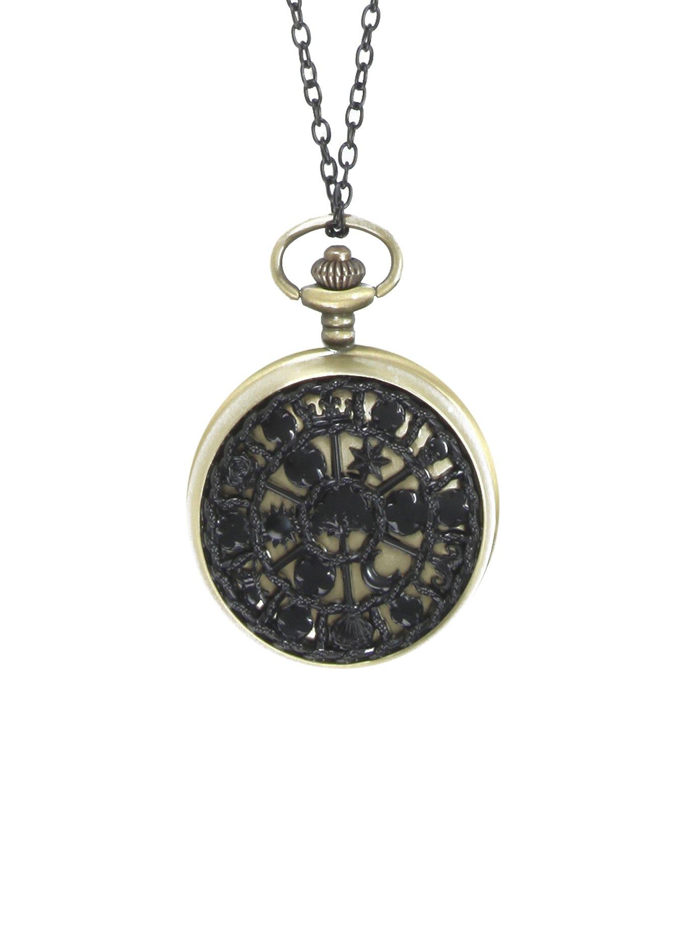 Disney Alice In Wonderland Pocket Watch Necklace