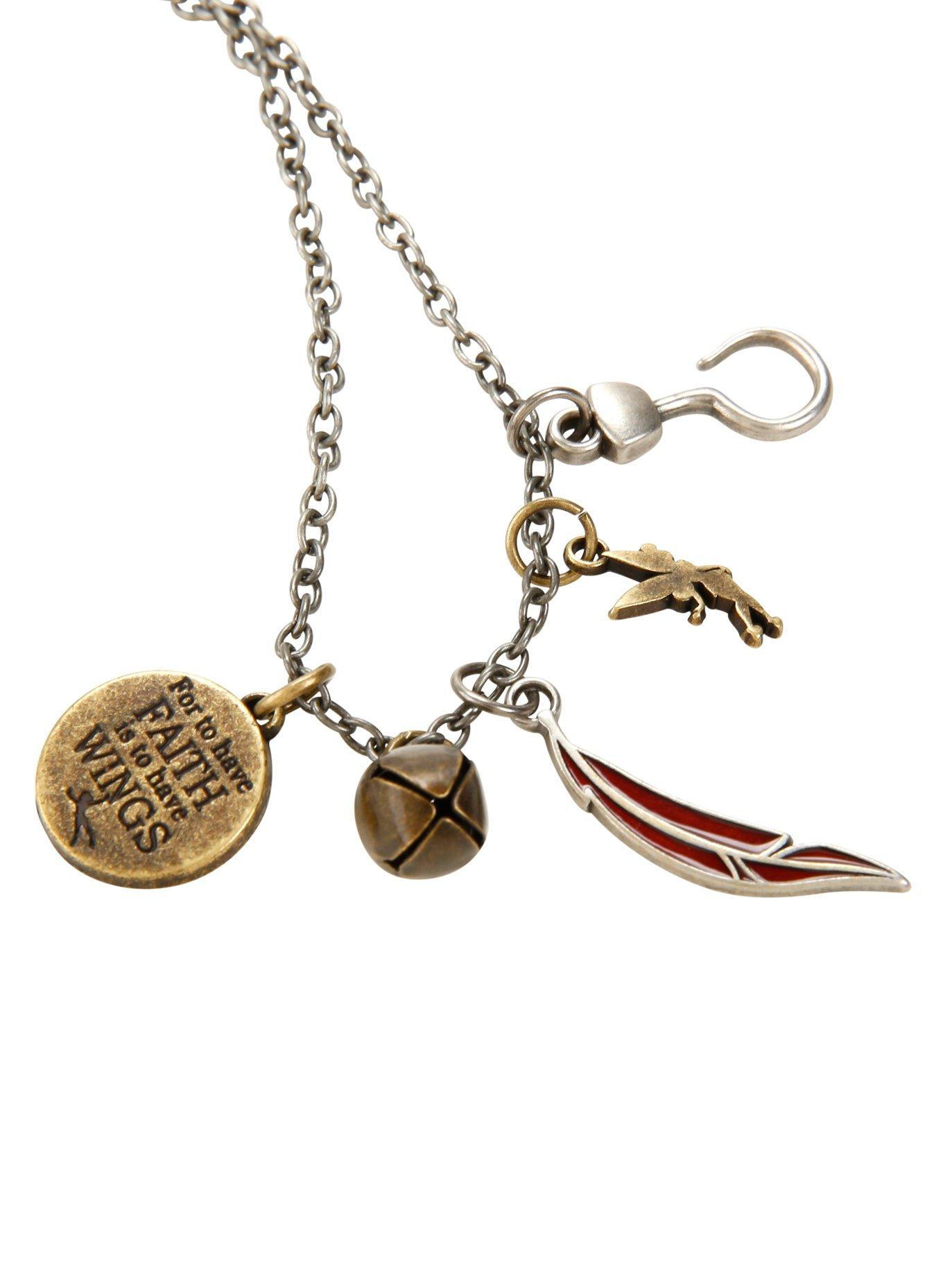 Disney Peter Pan Interchangeable Charm Necklace, , hi-res