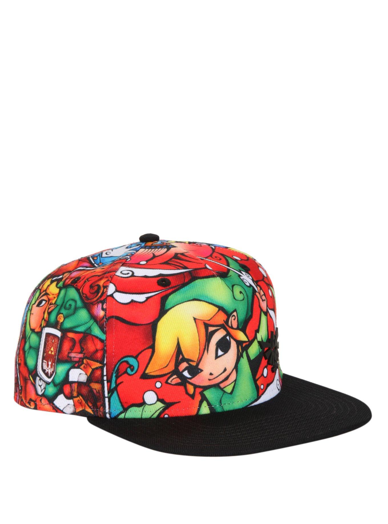 The Legend Of Zelda: The Wind Waker Stained Glass Sublimation Snapback Hat, , hi-res