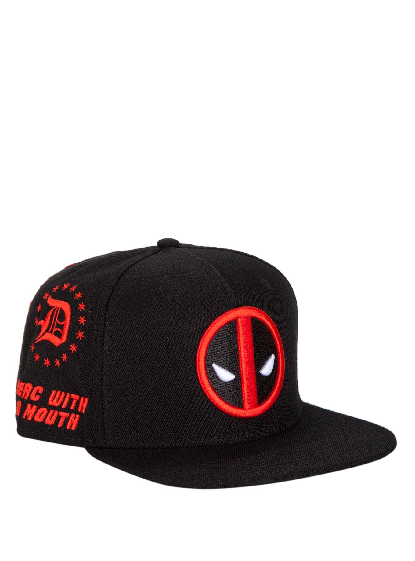 Marvel Deadpool Allover Embroidered Snapback Hat, , hi-res