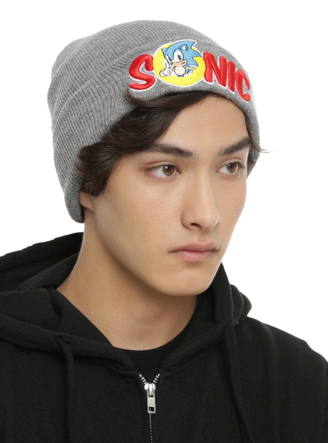 Sonic The Hedgehog Logo Watchman Beanie, , hi-res