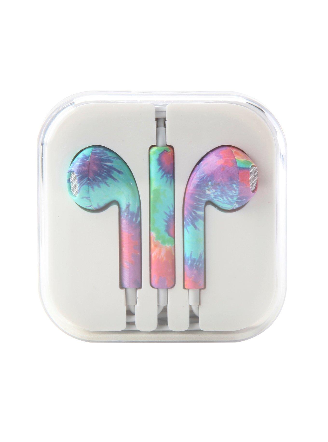 MiCase Pastel Tie Dye Print Earbuds, , hi-res