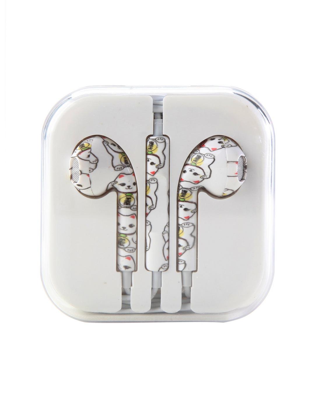 MiCase Lucky Cat Print Earbuds, , hi-res