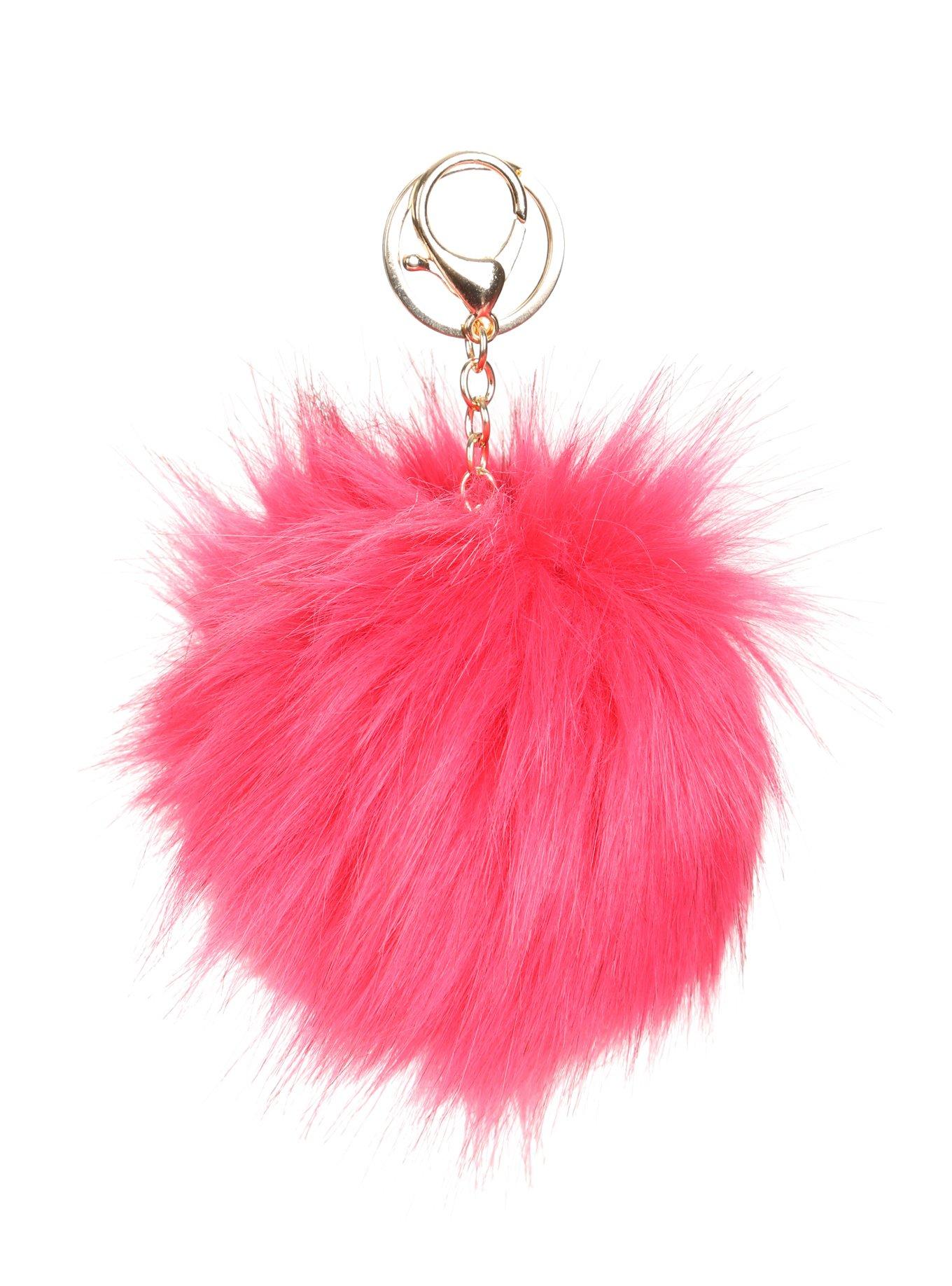 Fur Pom Assorted Key Chain, , hi-res