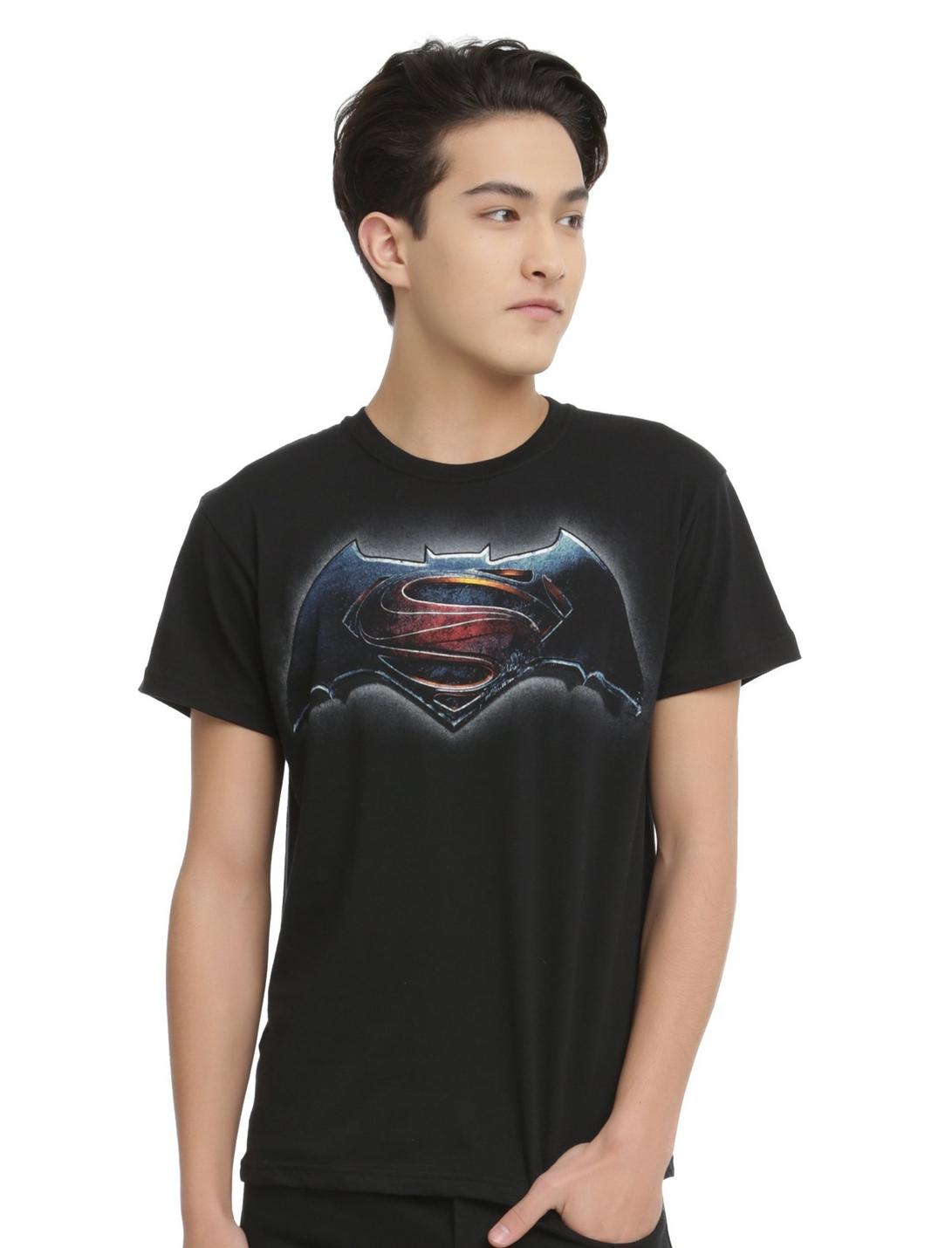DC Comics Batman V Superman: Dawn Of Justice Logo T-Shirt, BLACK, hi-res
