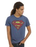 DC Comics Superman Distressed Logo T-Shirt, NAVY, hi-res