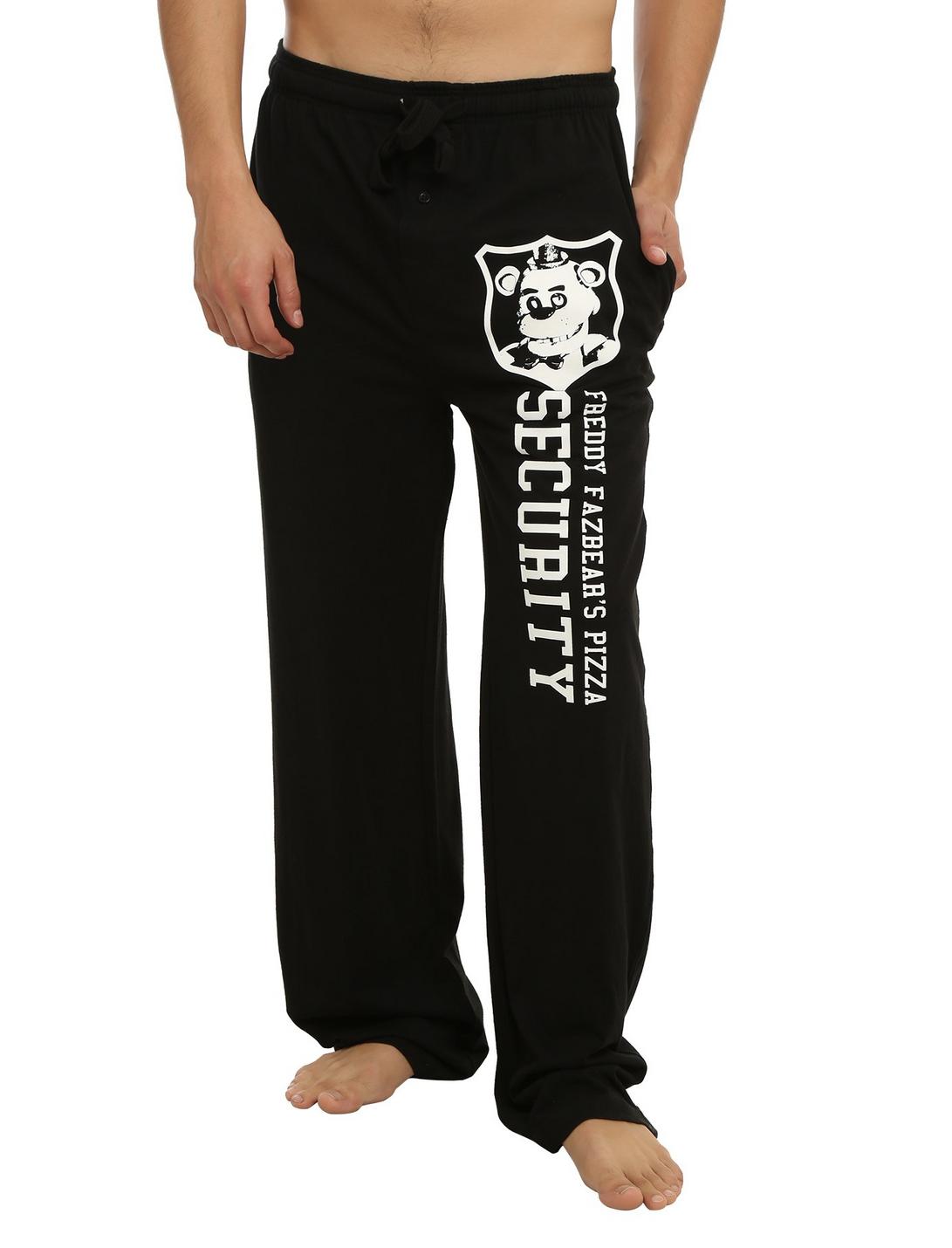 Five Nights At Freddy's Freddy Fazbear's Pizza Security Guys Pajama Pants, BLACK, hi-res