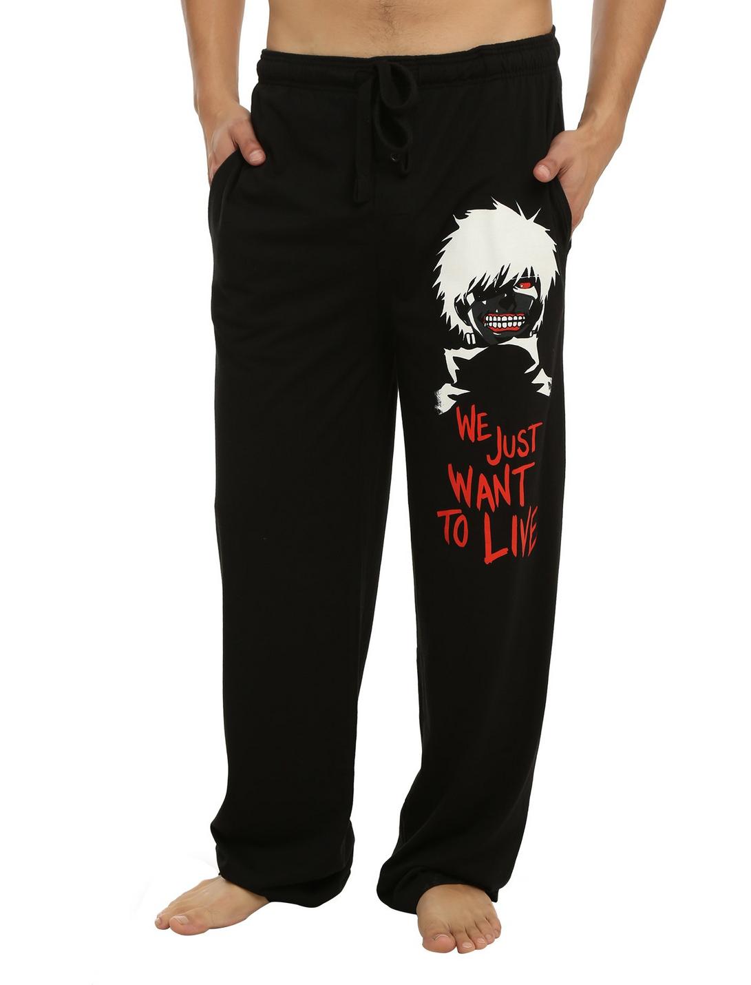 Tokyo Ghoul Just Want To Live Guys Pajama Pants, , hi-res
