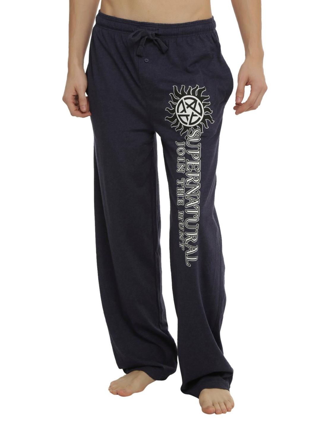 Supernatural Logo Guys Pajama Pants, BLUE, hi-res