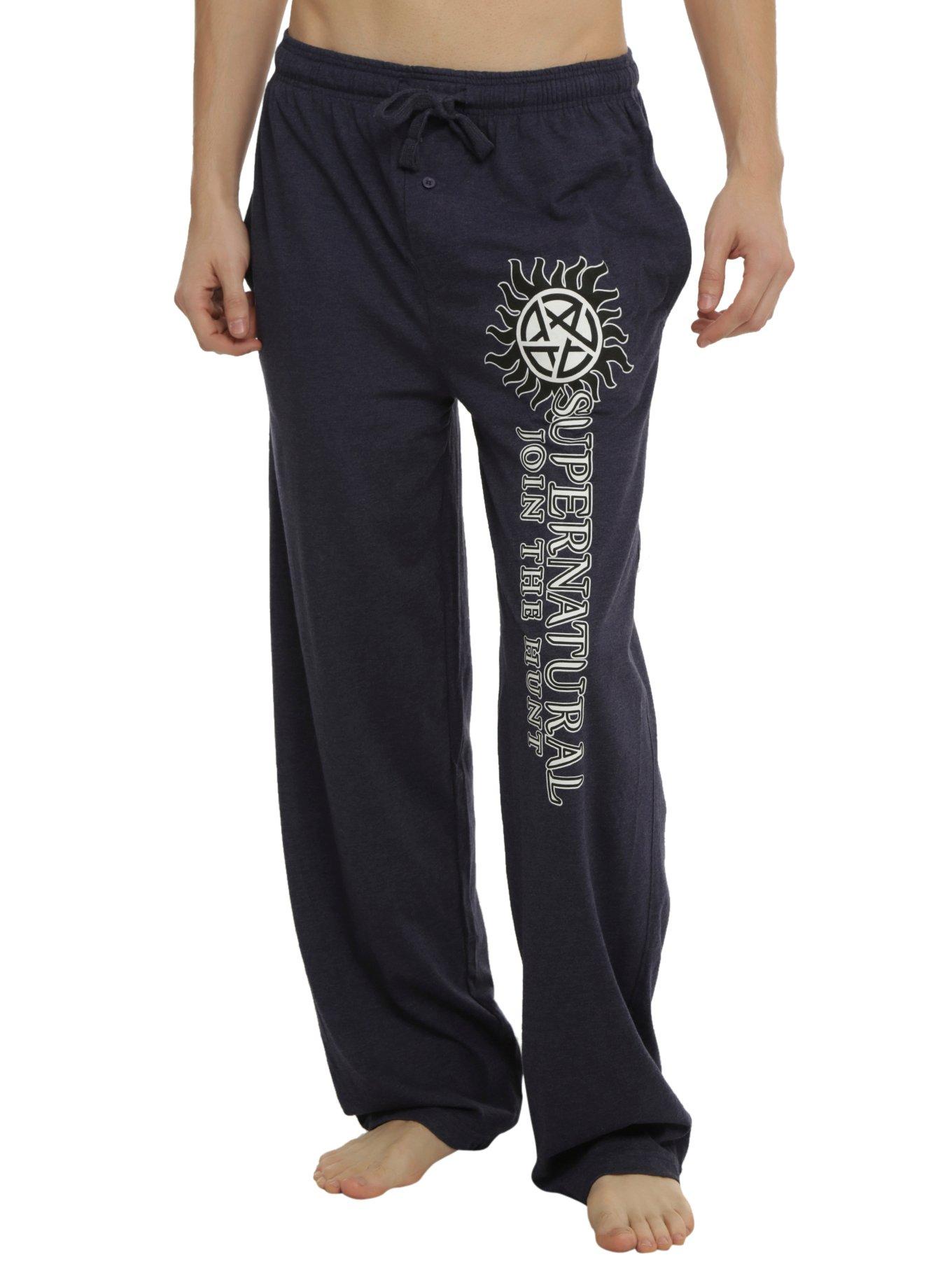 Supernatural Logo Guys Pajama Pants, BLUE, hi-res