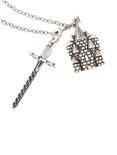 Sword & Castle Charm Necklace, , hi-res