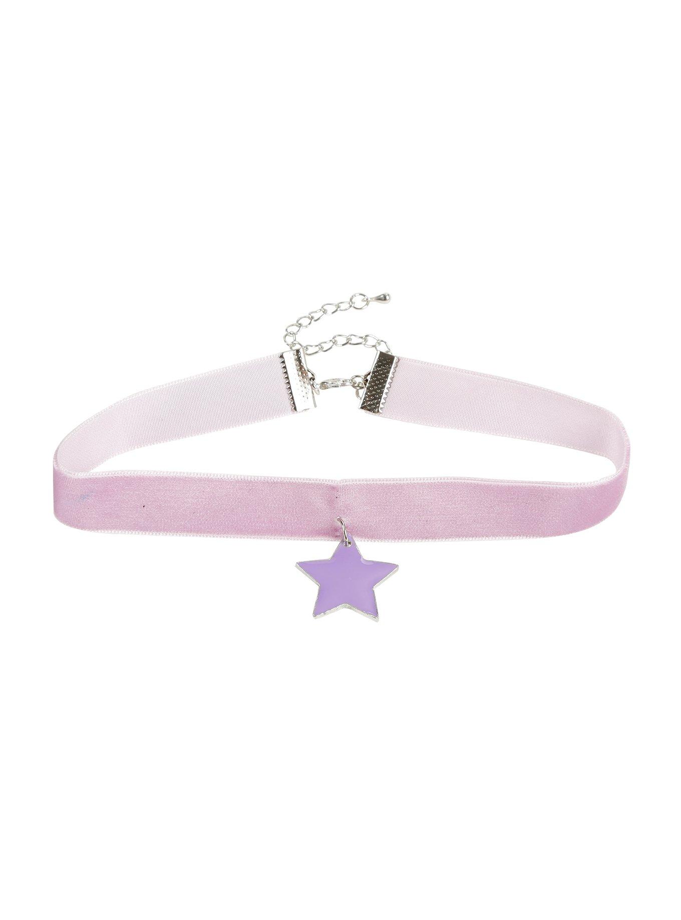 Purple Velvet Star Choker, , hi-res