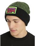 Invader Zim Embroidered Patch Green Marled Watchman Beanie, , hi-res