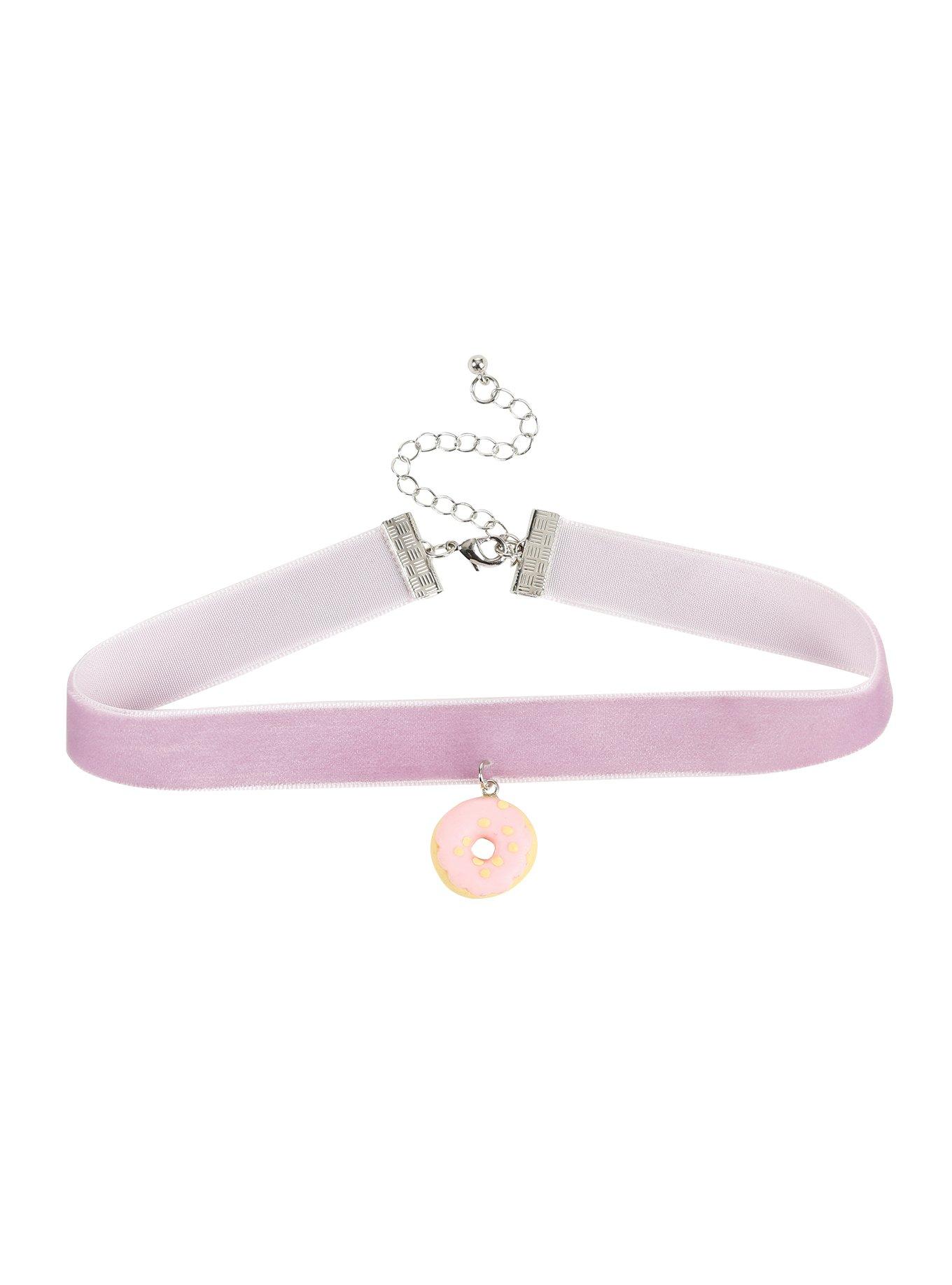 Purple Donut Charm Choker, , hi-res