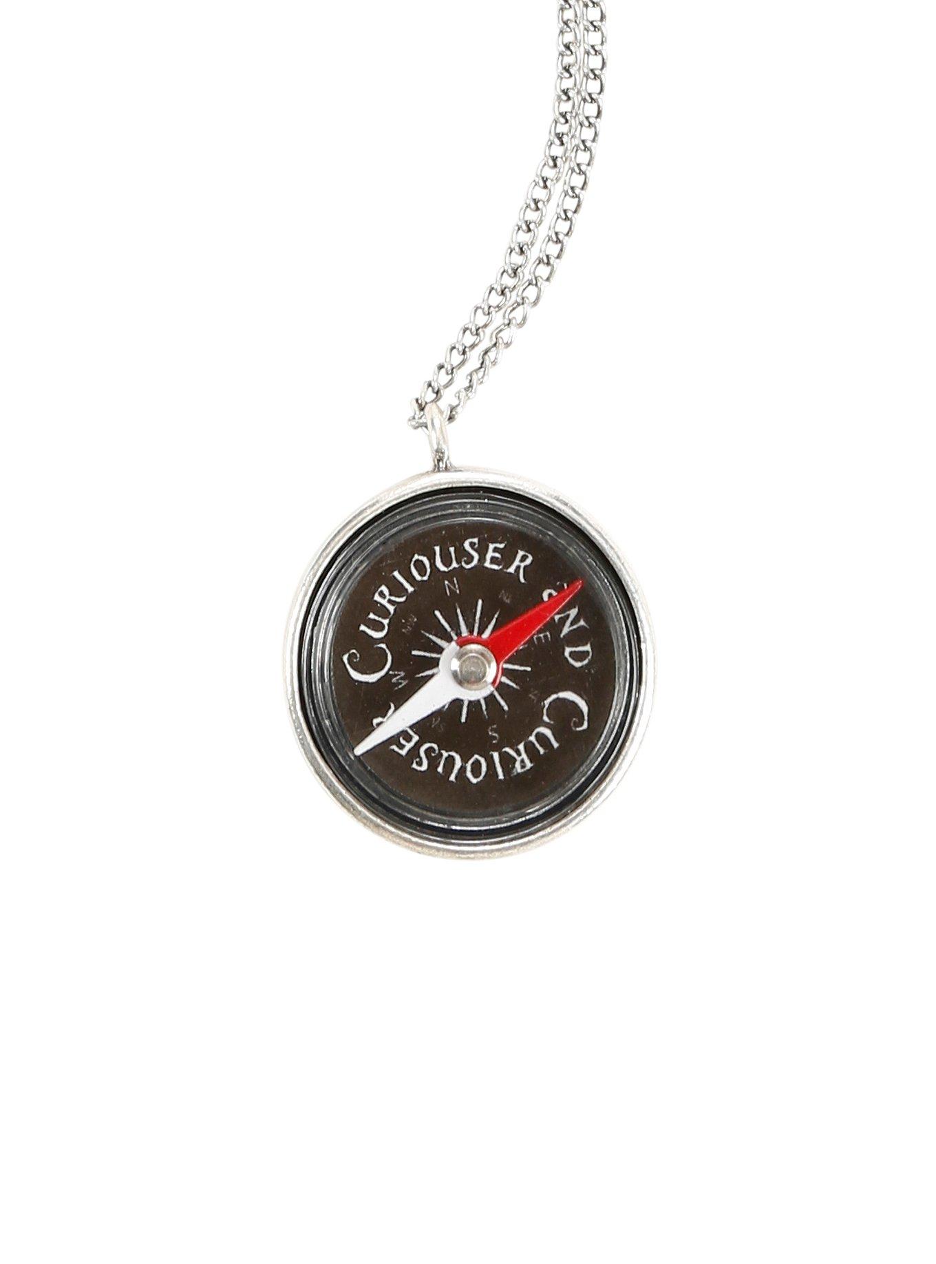 Alice In Wonderland Cheshire Cat Compass Necklace, , hi-res