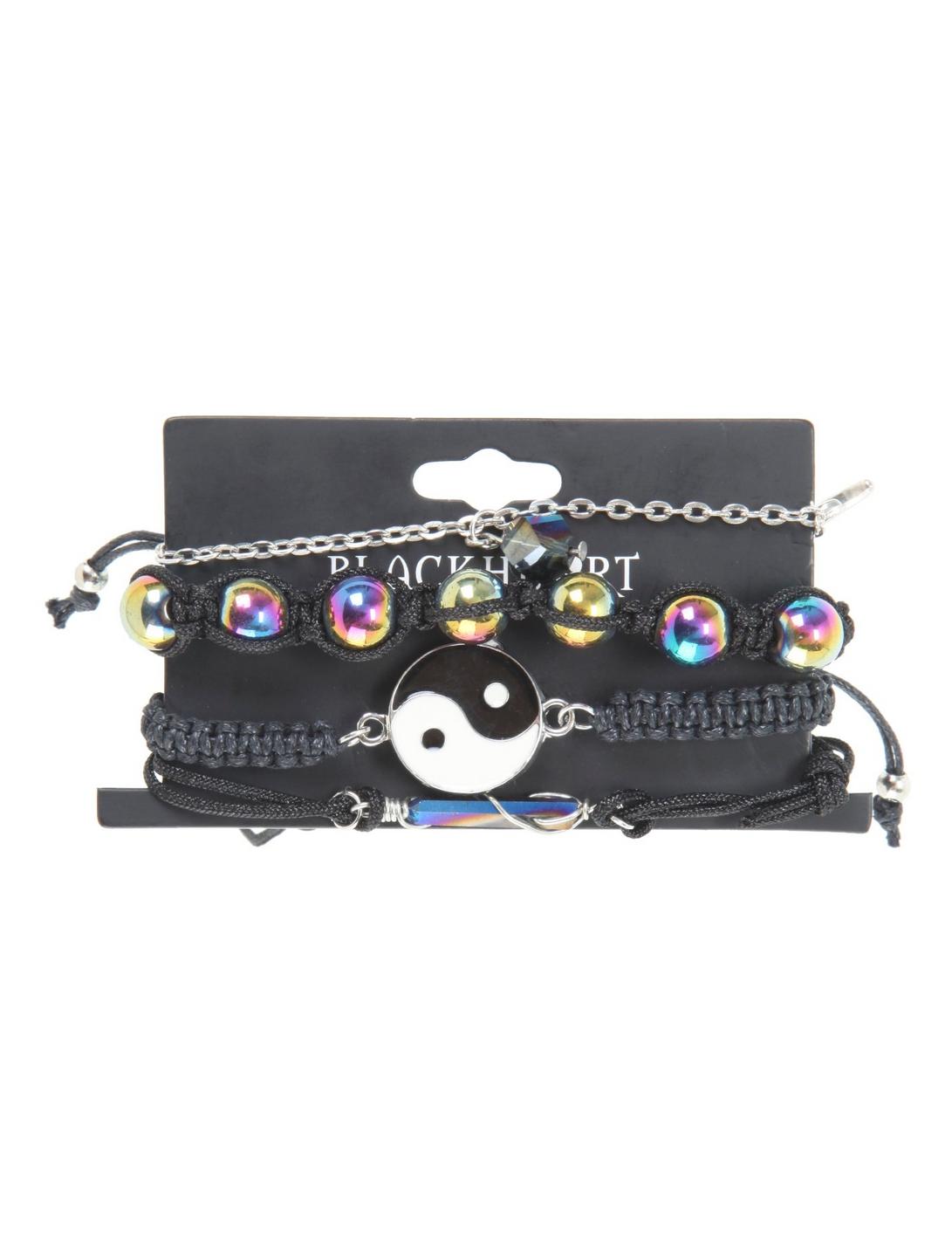 Blackheart Yin-Yang Mystical Moon Bracelet Set, , hi-res