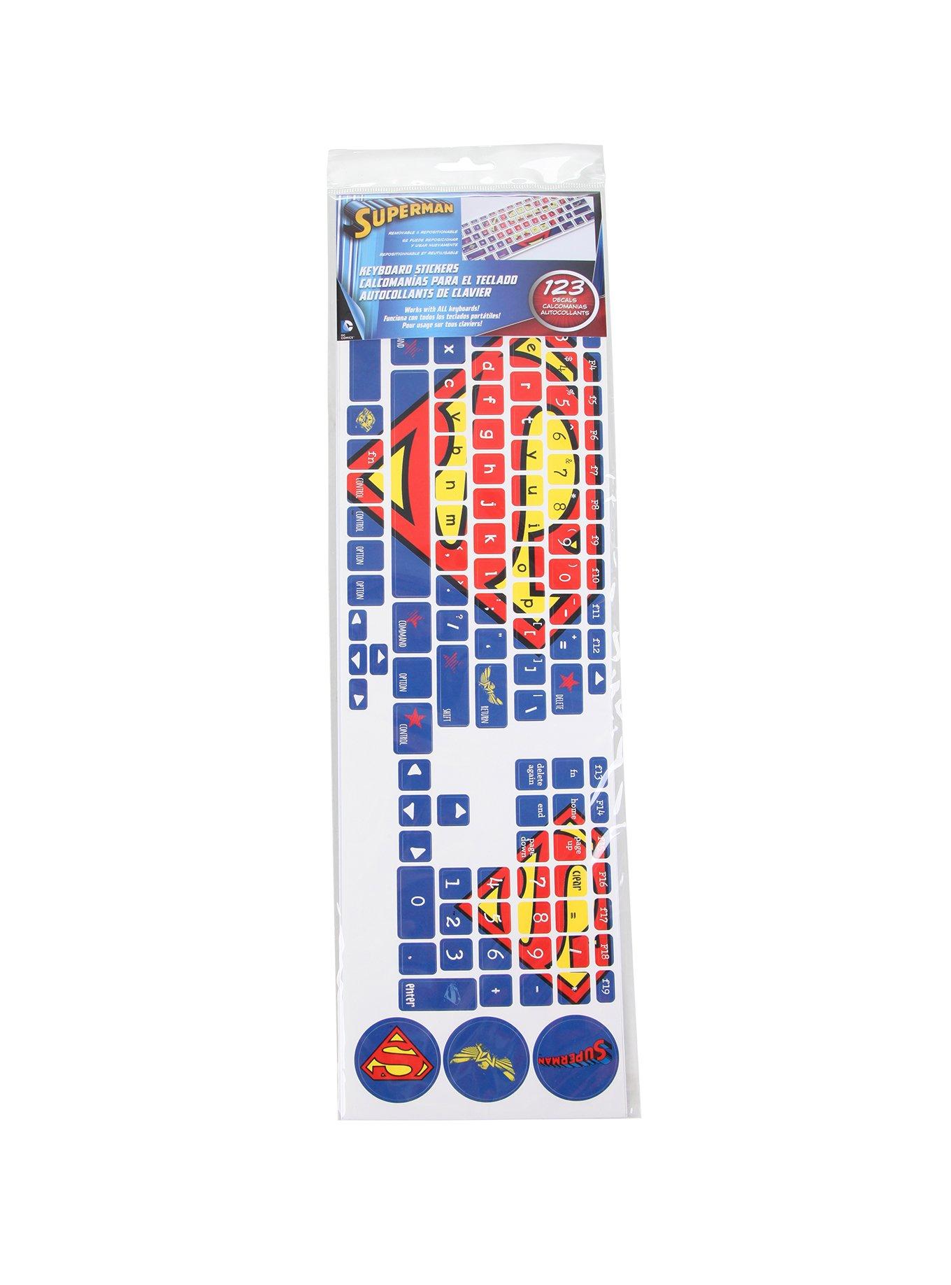 DC Comics Superman Logo Keyboard Stickers, , hi-res