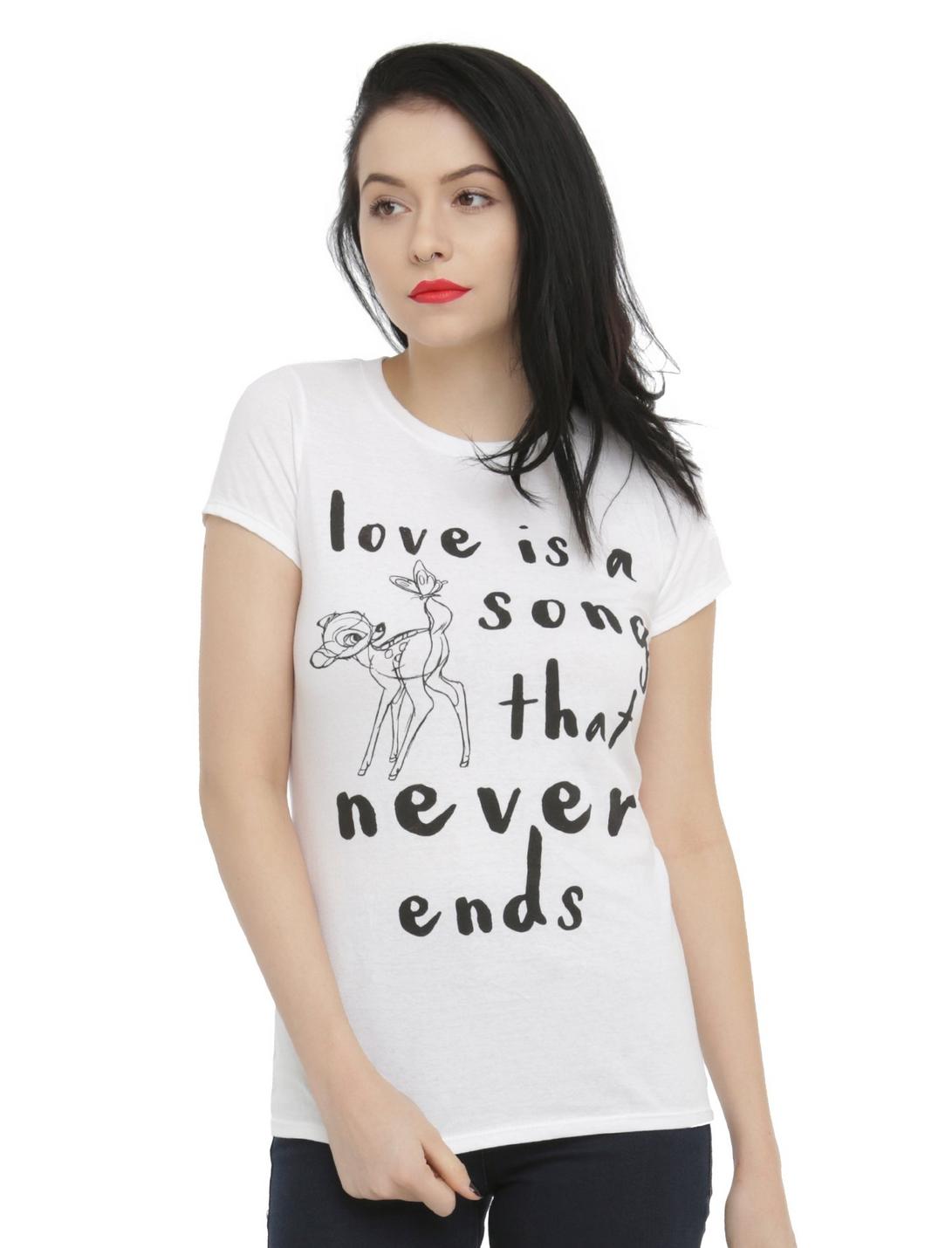 Disney Bambi Love Is A Song Girls T-Shirt, BLACK, hi-res