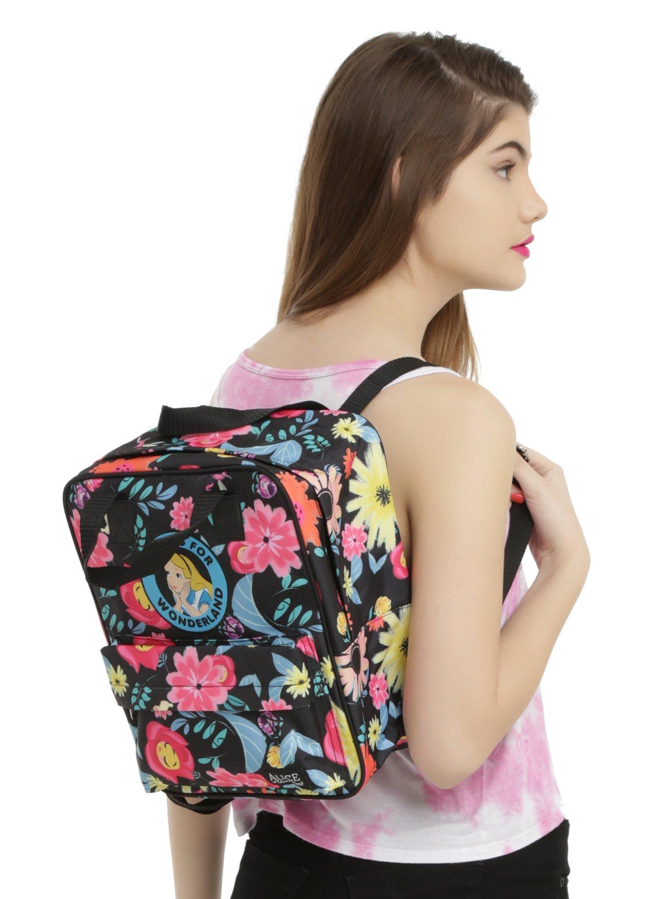 Loungefly Disney Alice In Wonderland Floral Mini Briefcase Backpack, , hi-res