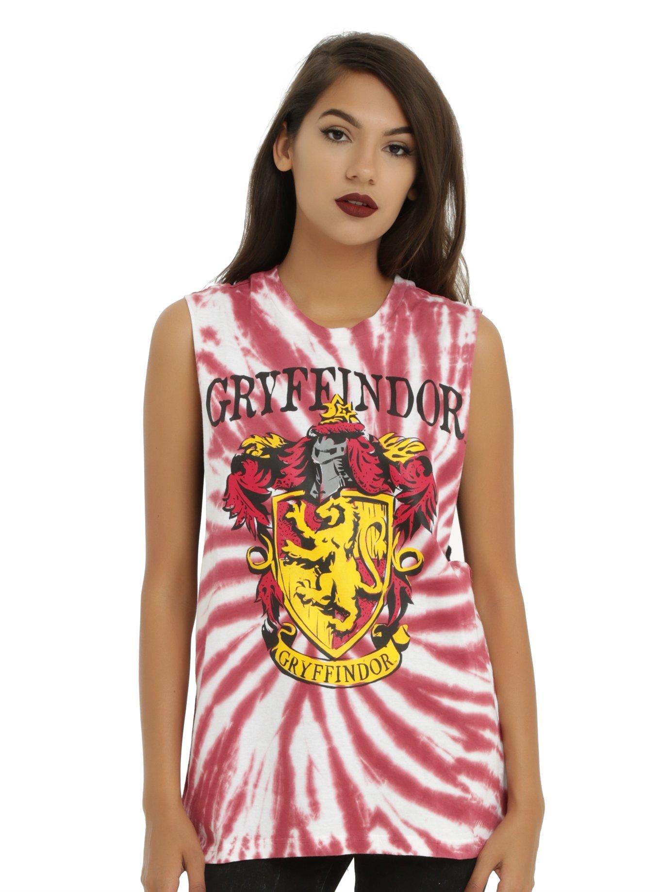 Harry Potter Gryffindor Tie Dye Girls Muscle Top, RED, hi-res