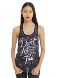 Don't Let The Music Fade Galaxy Sublimation Girls Tank Top, PURPLE, hi-res