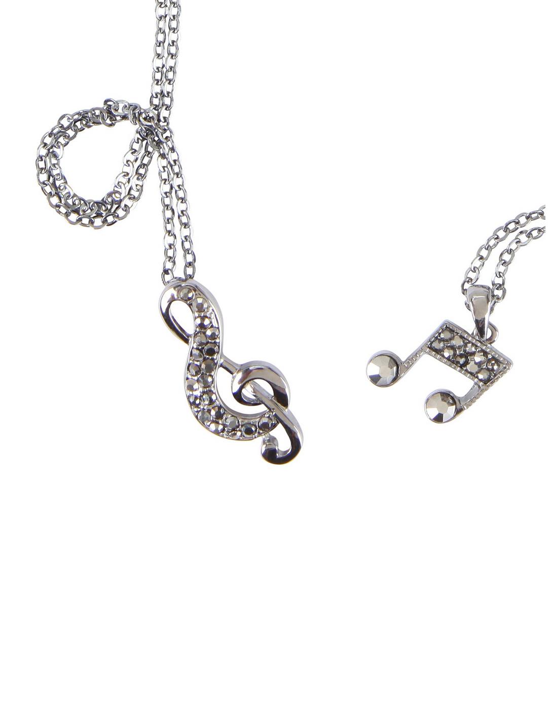 Music Clef & Notes Necklace Set, , hi-res