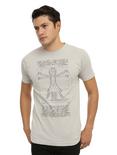 Rick And Morty Vitruvian Rick T-Shirt, BLACK, hi-res