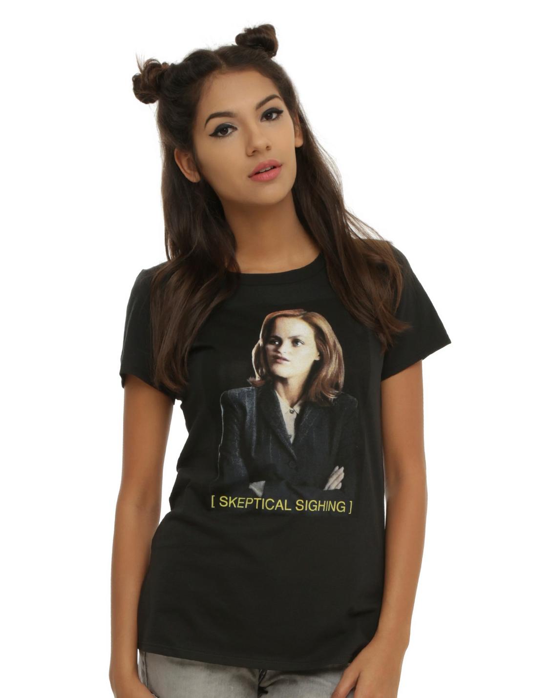 The X-Files Scully Skeptically Sighing Girls T-Shirt, , hi-res