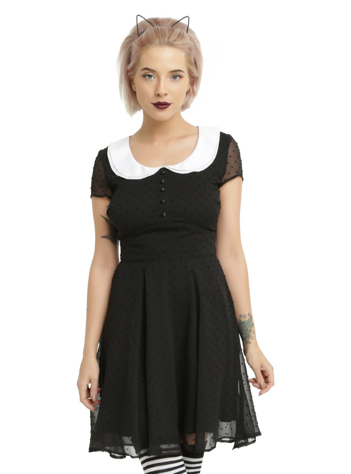 Hell Bunny Agnes Black Dress, BLACK, hi-res