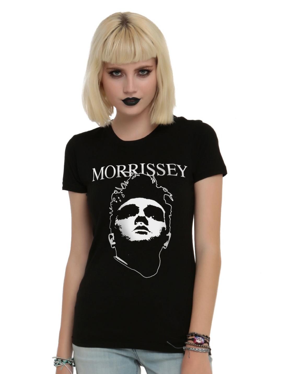 Morrissey Face Girls T-Shirt, BLACK, hi-res