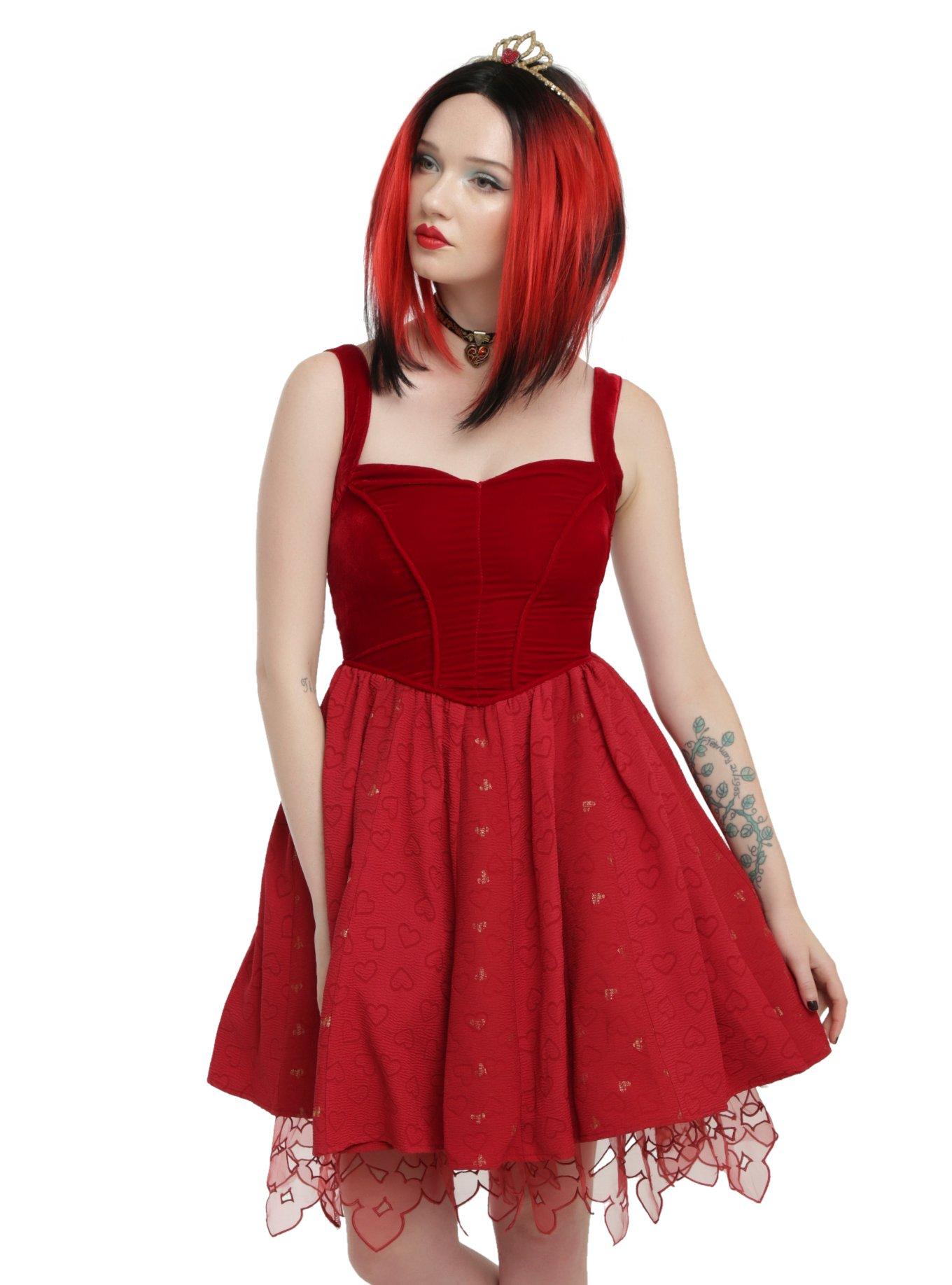 Queen Of Hearts Midi Dress Navy Red, Shop Dresses Online from Review