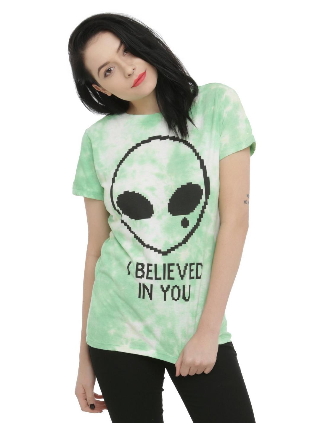 Believed In You Alien Girls T-Shirt, GREEN, hi-res