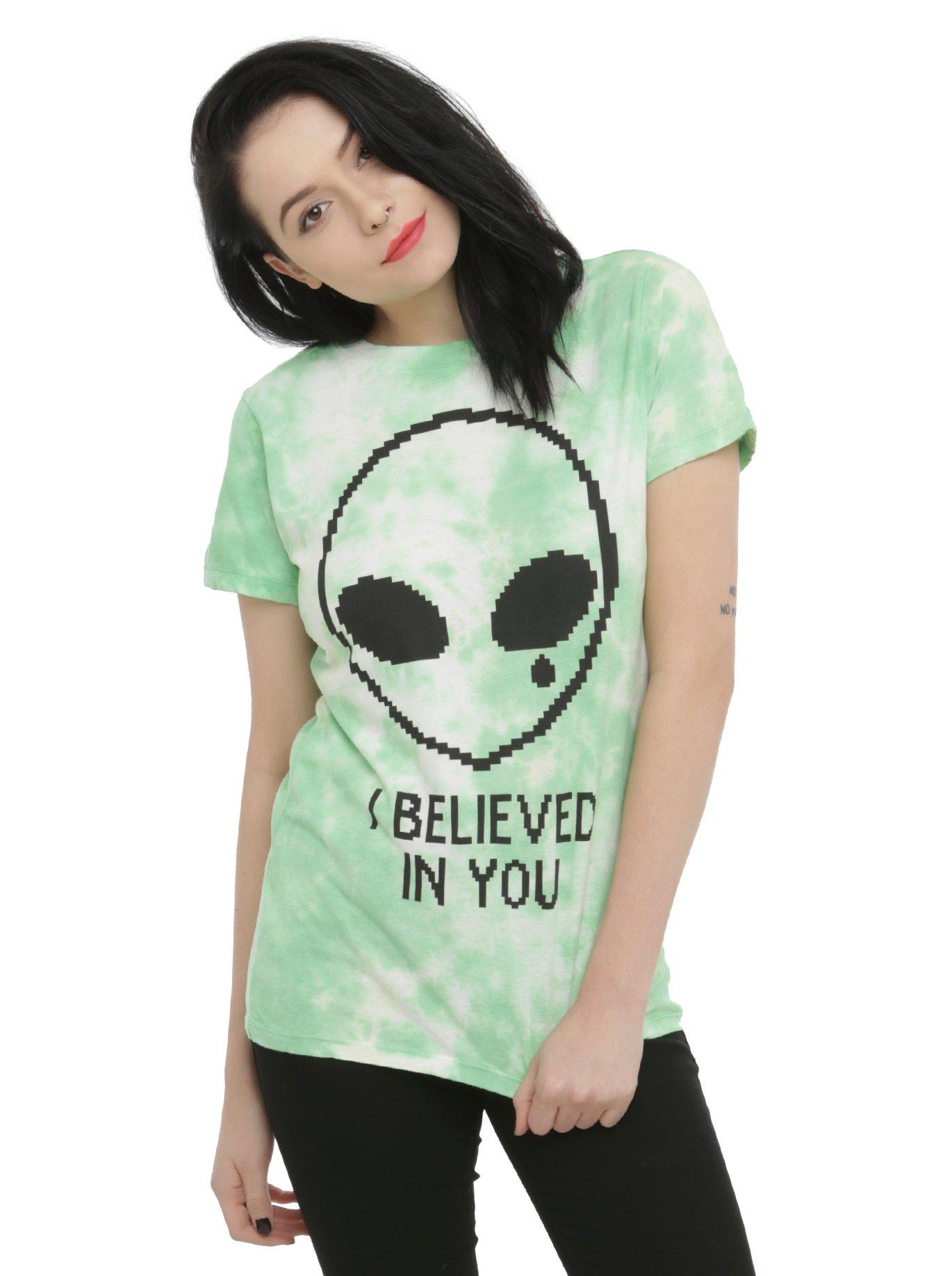 Believed In You Alien Girls T-Shirt, GREEN, hi-res