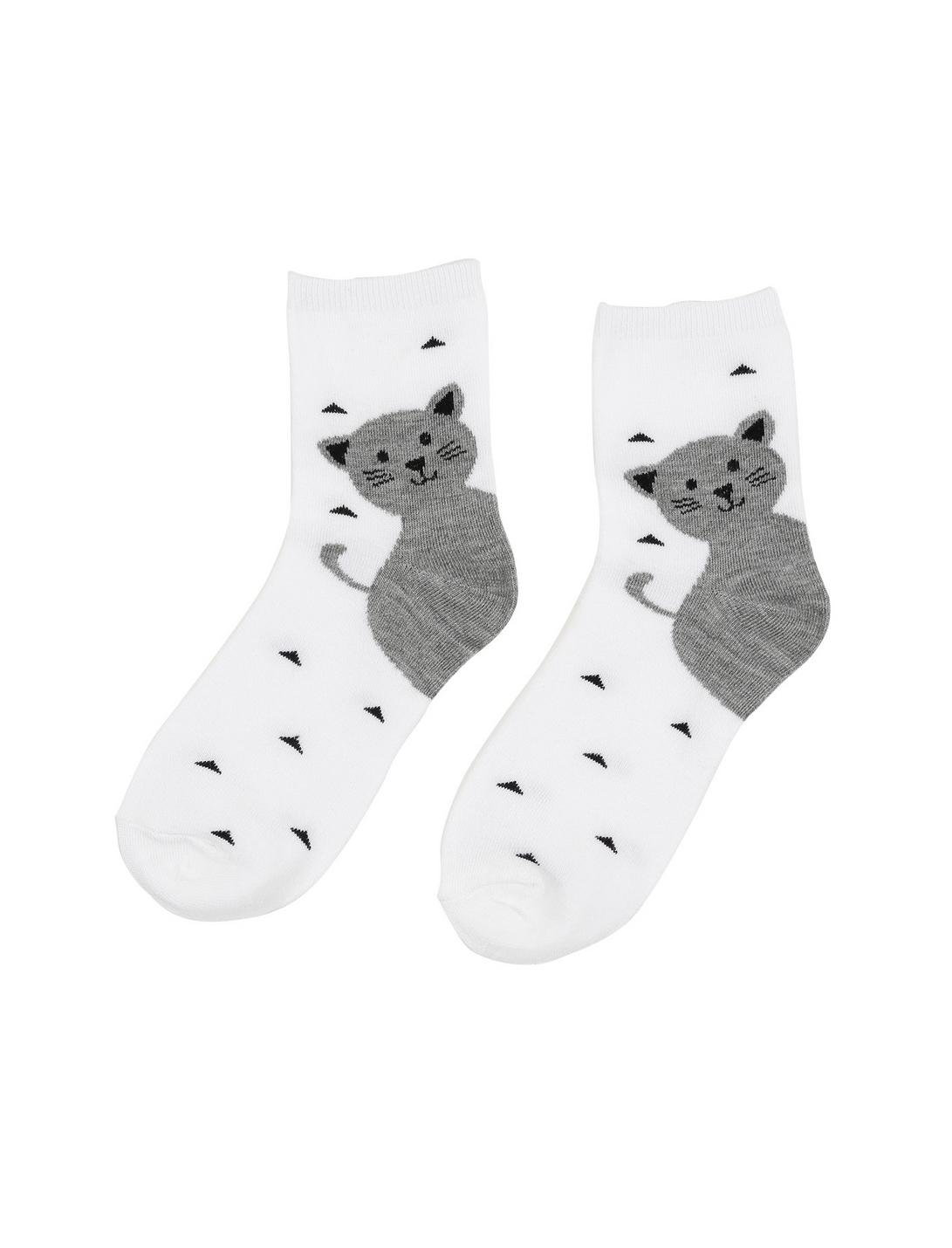 Heel Cat Ankle Socks, , hi-res