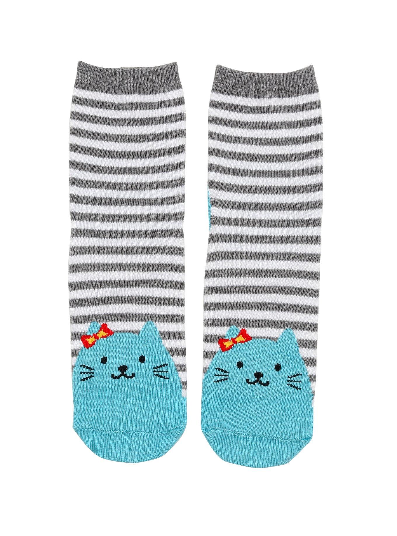 Striped Toe Cat Ankle Socks | Hot Topic