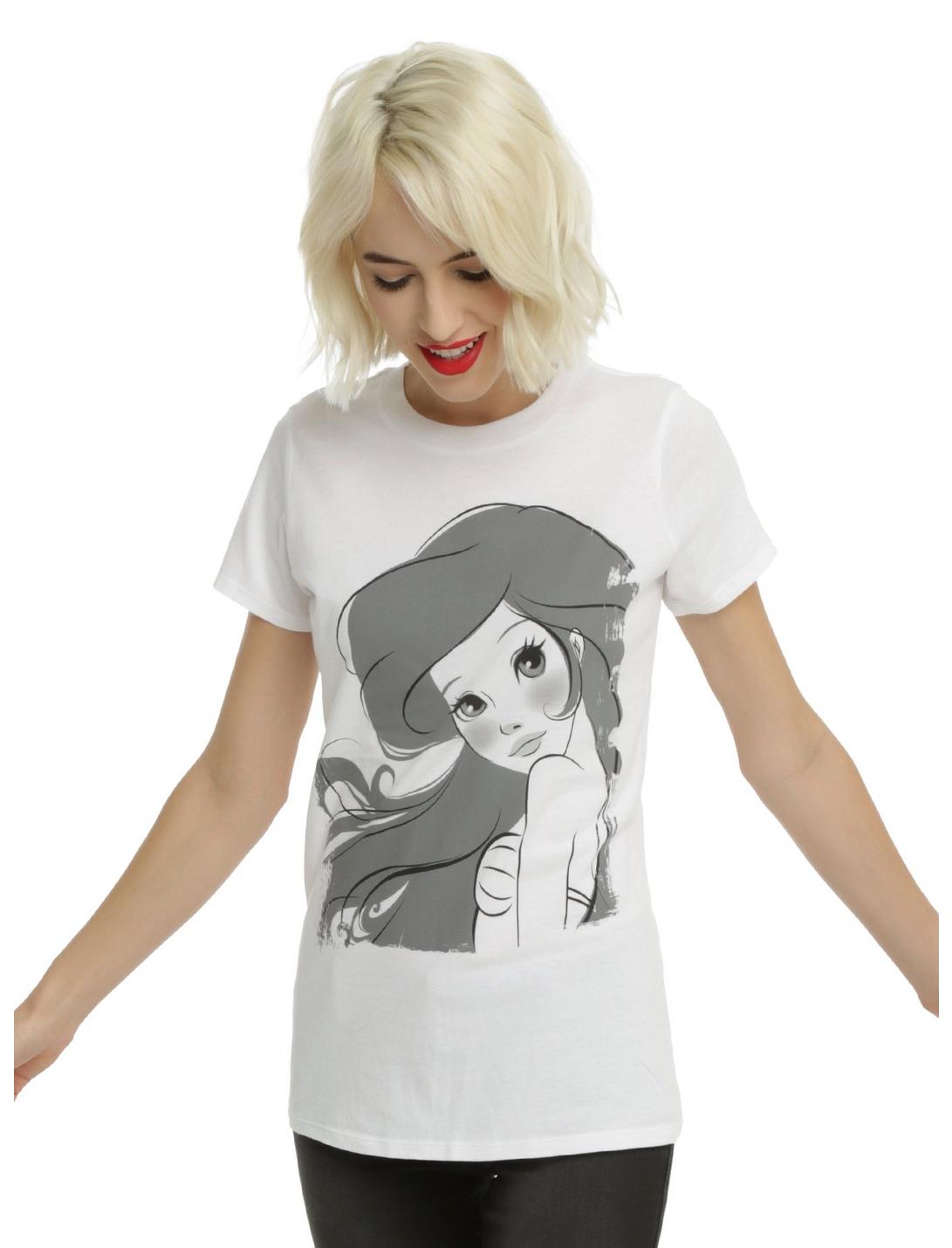Disney Ariel Sketch Girls T-Shirt, WHITE, hi-res