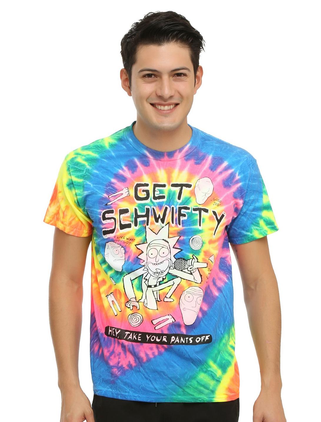 Rick And Morty Get Schwifty Tie-Dye T-Shirt, TIE DYE, hi-res