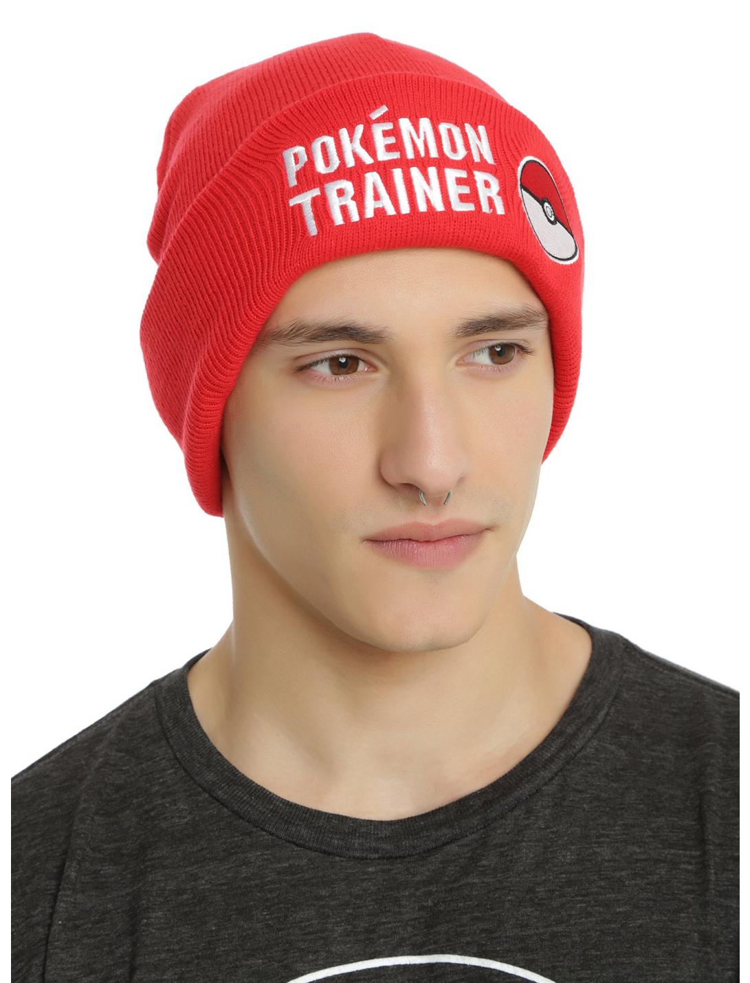 Pokemon Trainer Pokeball Embroidered Beanie, , hi-res