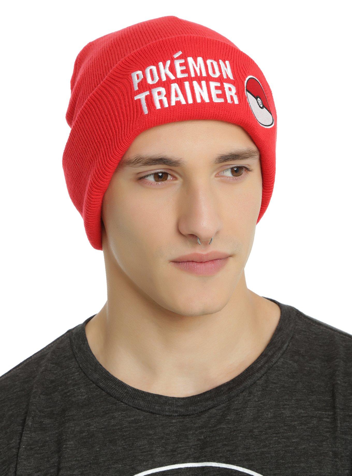 Pokemon Trainer Pokeball Embroidered Beanie, , hi-res
