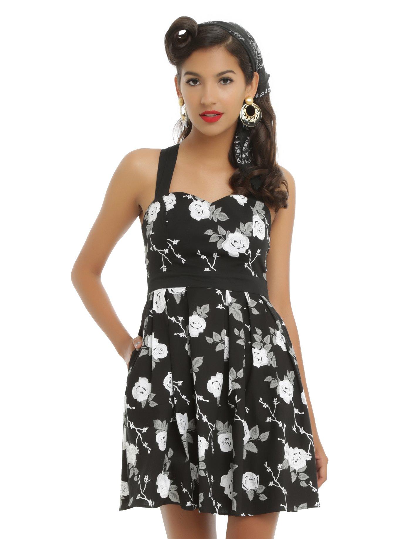 Hell Bunny Ellie Dress, BLACK, hi-res