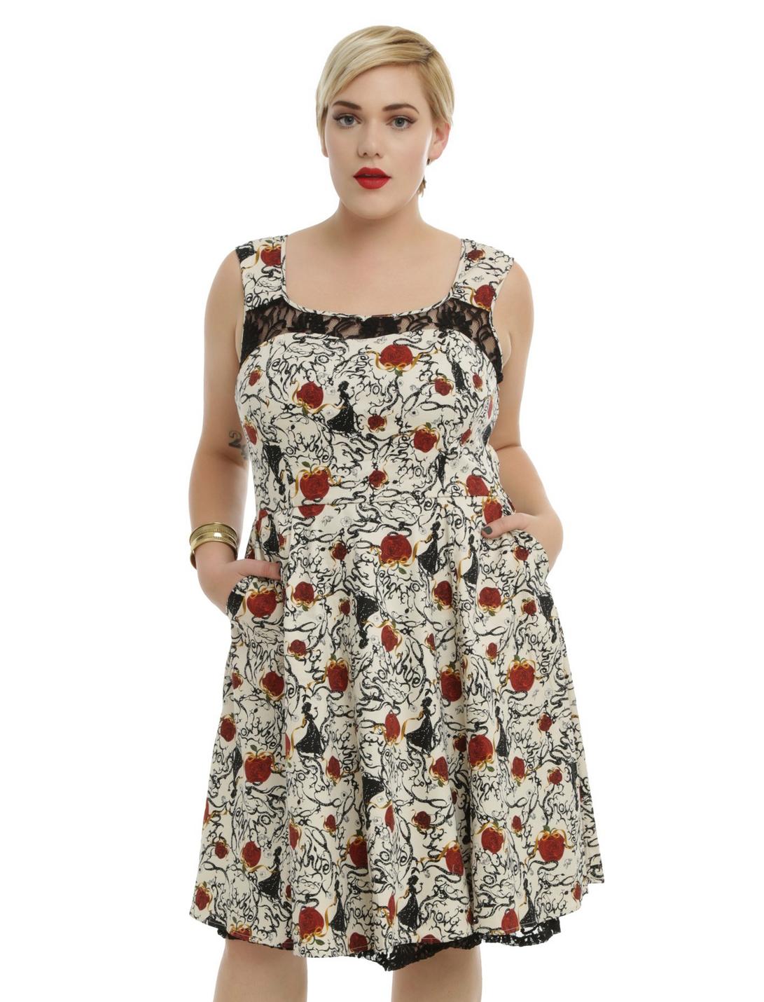 Disney Snow White Branch Dress Plus Size, YELLOW, hi-res