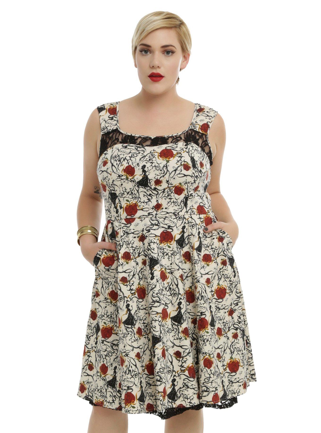 Disney Snow White Branch Dress Plus Size, YELLOW, hi-res