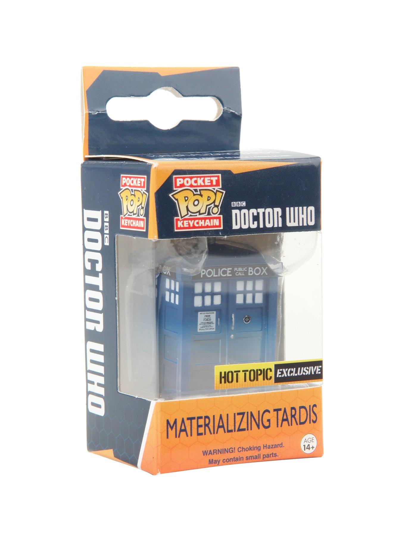 Funko Doctor Who Pocket Pop! Materializing TARDIS Key Chain Hot Topic Exclusive, , hi-res