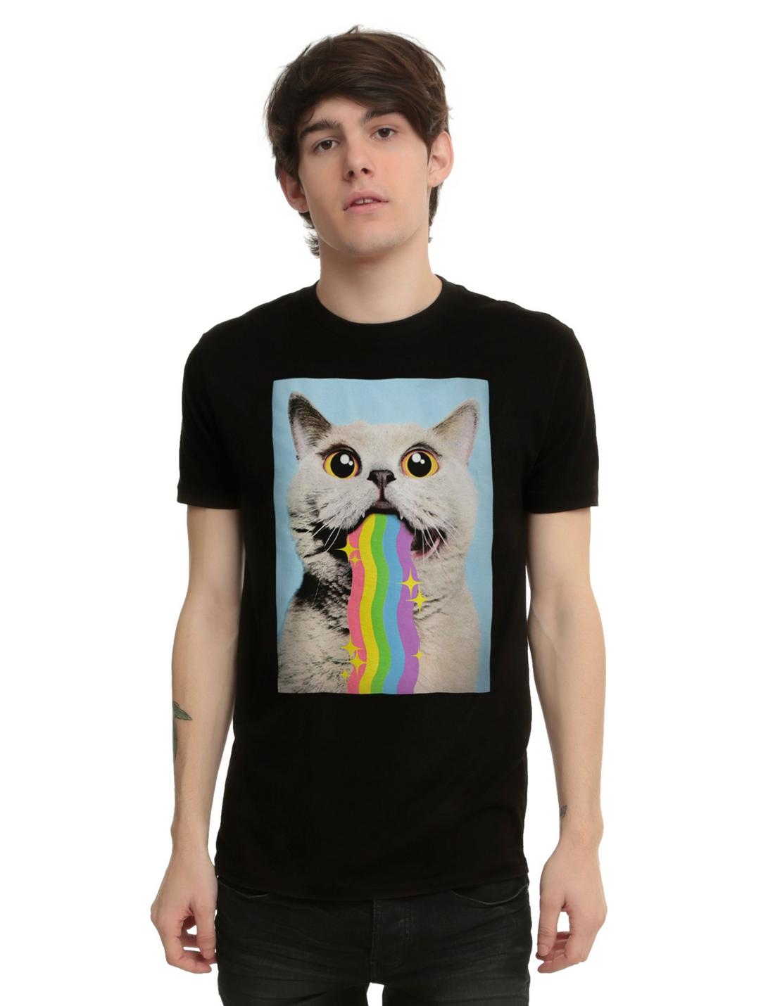Cat Rainbow Tongue T-Shirt | Hot Topic