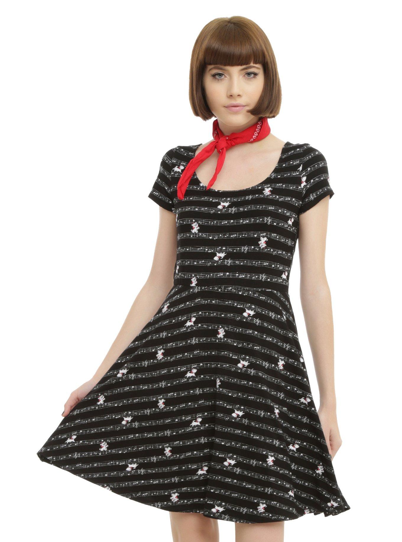 Disney The Aristocats Marie Music Dress, BLACK, hi-res