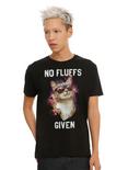 No Fluffs Given Cat T-Shirt, BLACK, hi-res